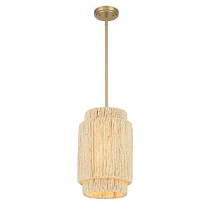 Caviana 1-Light Pendant in Signature Brass