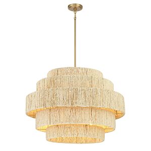 Caviana 6-Light Pendant in Signature Brass