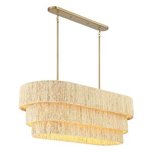 Caviana 5-Light Pendant in Signature Brass