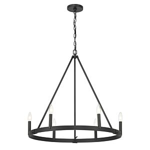 Dutton 6-Light Chandelier in Coal Black