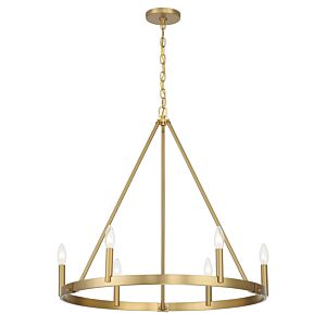 Dutton 6-Light Chandelier in Signature Brass