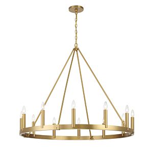 Dutton 12-Light Chandelier in Signature Brass