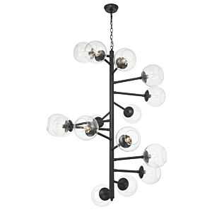 Millikan 15-Light Pendant in Coal Black