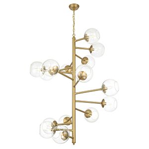 Millikan 15-Light Pendant in Signature Brass