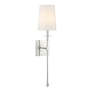 Calera 1-Light Wall Sconce in Polished Nickel