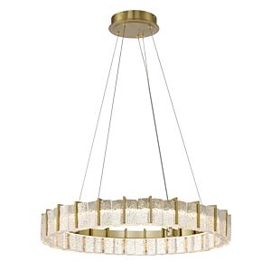 Sevryn 1-Light LED Pendant in Soft Brass