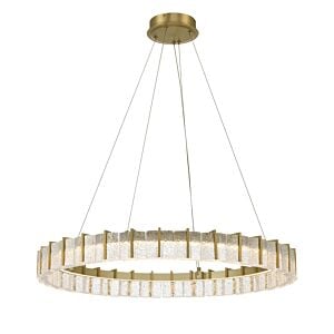 Sevryn 1-Light LED Pendant in Soft Brass