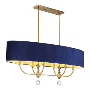 Van Noord 6-Light Island Chandelier in Oxidized Aged Brass