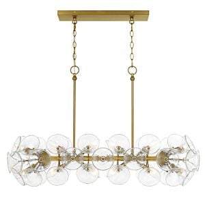 Winter 12-Light Island Chandelier in Soft Brass