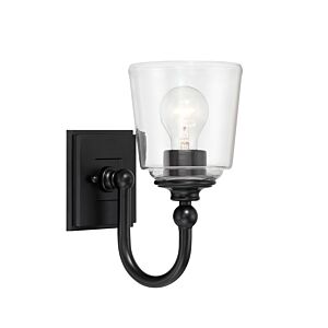 Antonia 1-Light Bathroom Vanity Light in Coal Black