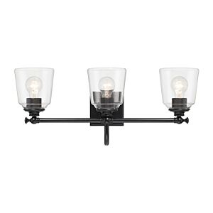 Antonia 3-Light Bathroom Vanity Light in Coal Black