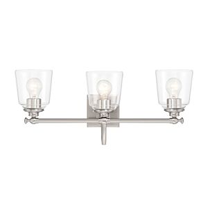 Antonia 3-Light Bathroom Vanity Light in Brushed Nickel