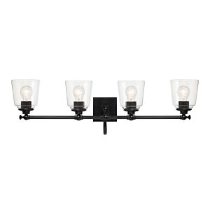 Antonia 4-Light Bathroom Vanity Light in Coal Black