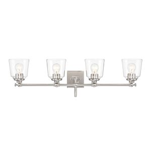 Antonia 4-Light Bathroom Vanity Light in Brushed Nickel