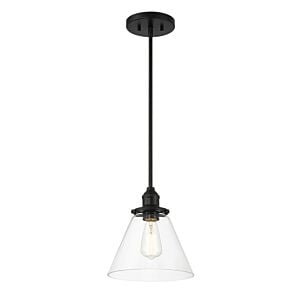 Barwell 1-Light Mini Pendant in Coal Black