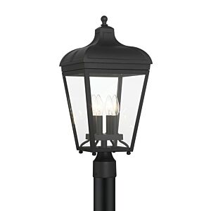 Marquee 4-Light Outdoor Post Lantern in Sand Coal