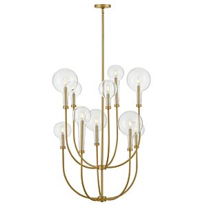 Alchemy 10-Light LED Chandelier in Lacquered Brass