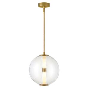 Elin LED Pendant in Lacquered Brass