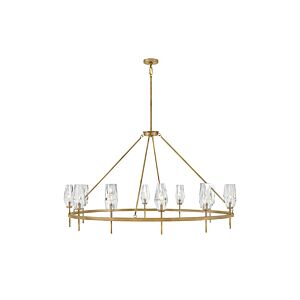 Ana 12-Light LED Chandelier in Heritage Brass