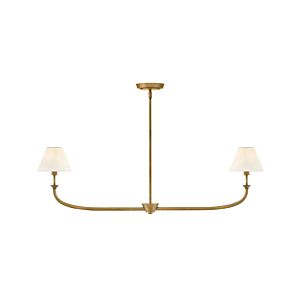 Greta 2-Light LED Linear in Heritage Brass