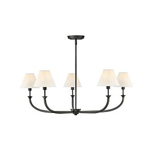 Greta 5-Light LED Chandelier in Blackened Brass