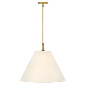 Greta 1-Light LED Pendant in Heritage Brass