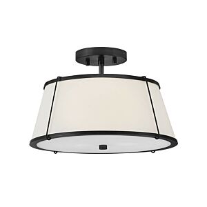 Clarke 2-Light LED Semi-Flush Mount in Black