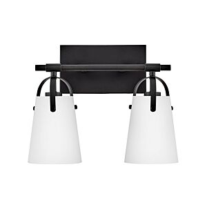 Foster 2-Light LED Bathroom Vanity Light in Black