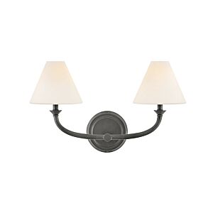 Greta 2-Light LED Bathroom Vanity Light in Blackened Brass