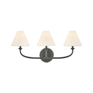 Greta 3-Light LED Bathroom Vanity Light in Blackened Brass