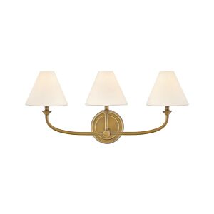 Greta 3-Light LED Bathroom Vanity Light in Heritage Brass