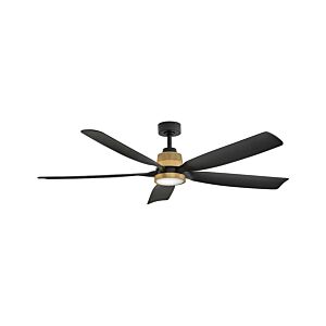 Bodin 64" Outdoor Ceiling Fan in Heritage Brass