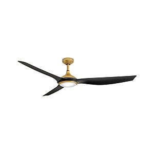 Talan 64" Outdoor Ceiling Fan in Heritage Brass