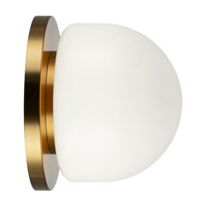 Pizzazz 1-Light LED Wall Sconce in Aged Gold Brass