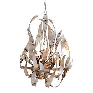 Graffiti Polished Stainless 2-Light Wall Sconce