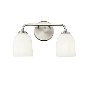 Norah 2-Light Bathroom Vanity Light in Brushed Nickel