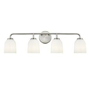 Norah 4-Light Bathroom Vanity Light in Brushed Nickel