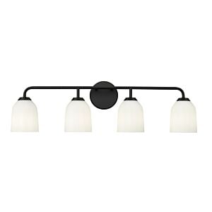 Norah 4-Light Bathroom Vanity Light in Matte Black