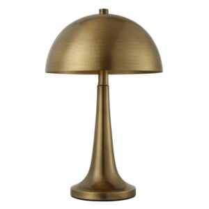 Dame 1-Light Table Lamp in Antique Brass