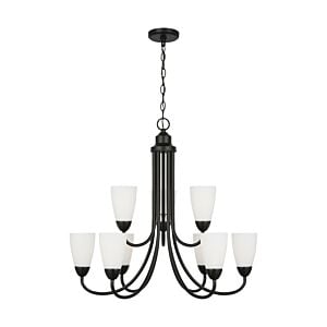 Seville 9-Light Chandelier in Midnight Black