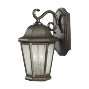 Martinsville 2-Light Outdoor Wall Lantern in Corinthian Bronze