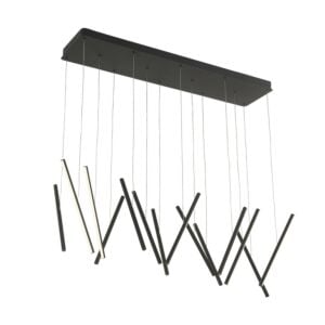 Chute LED Linear Pendant in Black