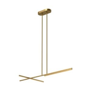 Shift LED Linear Pendant in Brushed Gold