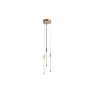 Motif LED Pendant in Brushed Gold