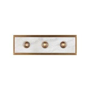 Berdine 3-Light Wall Sconce in Natural with Antique Brass