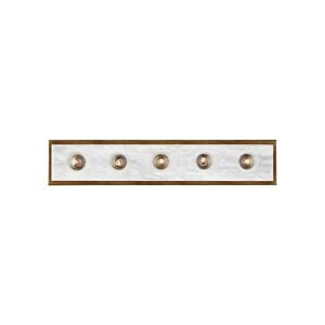 Berdine 5-Light Wall Sconce in Natural with Antique Brass