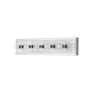 Berdine 5-Light Wall Sconce in Natural with Polished Nickel