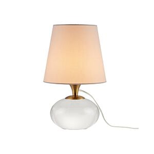 Diantha 1-Light Table Lamp in Clear with Antique Brass