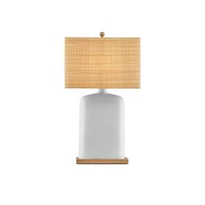 Musing 1-Light Table Lamp in White with Natural