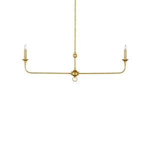 Nottaway 2-Light Chandelier in Contemporary Gold Leaf